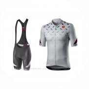 2021 Ropa Ciclismo Castelli Gris Blanco Mangas Corta y Culotte Corto (5)
